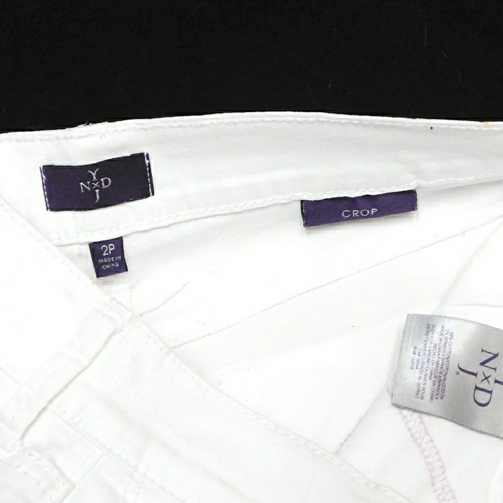 NYDJ WOMENS WHITE STRETCH 2P DENIM CROP JEANS - Picture 6 of 6